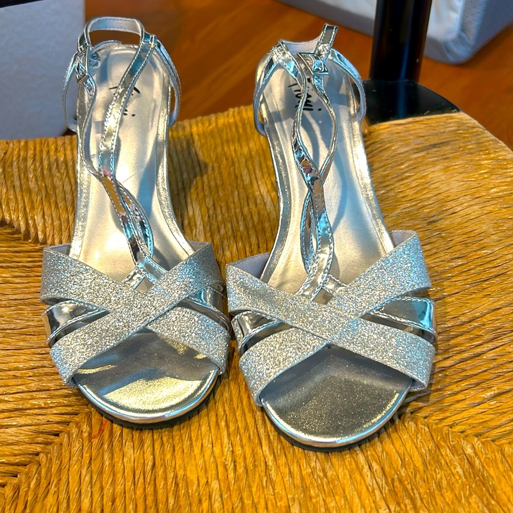 Silver and sparkle Fioni shoes